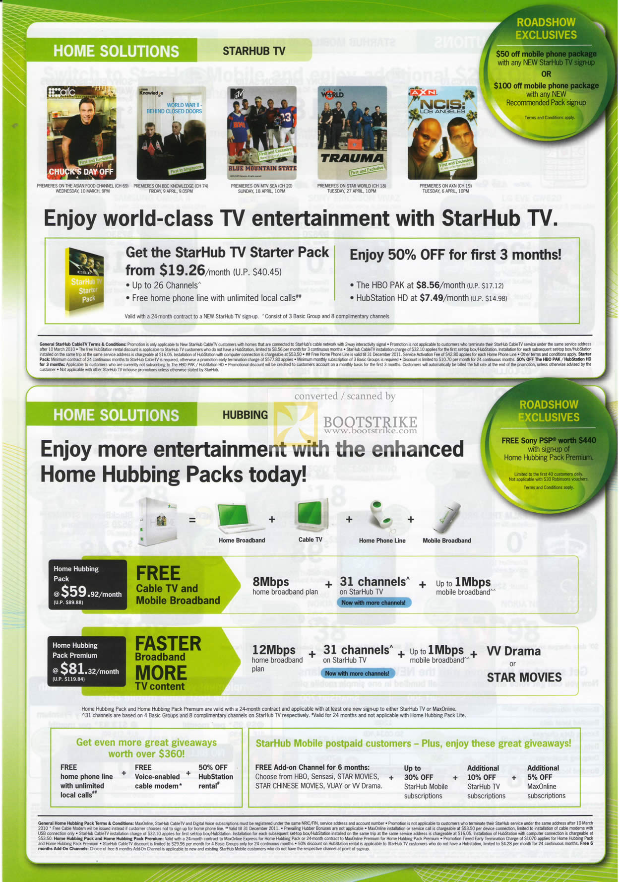 IT Show 2010 price list image brochure of Starhub TV Hubbing Sony PSP