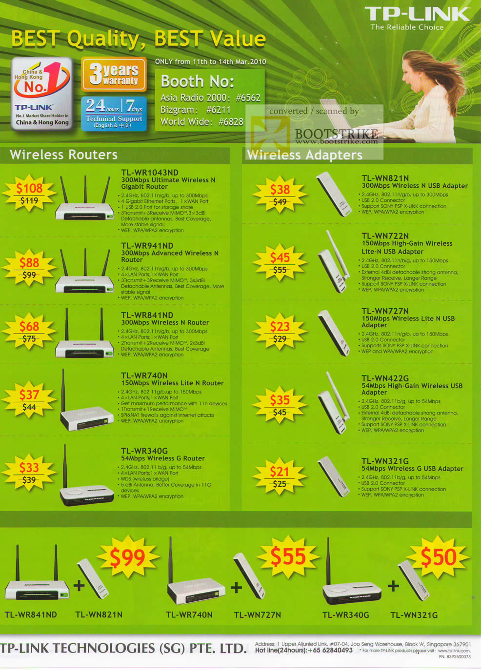 IT Show 2010 price list image brochure of TP Link Wireless N Routers Adapters Gigabit
