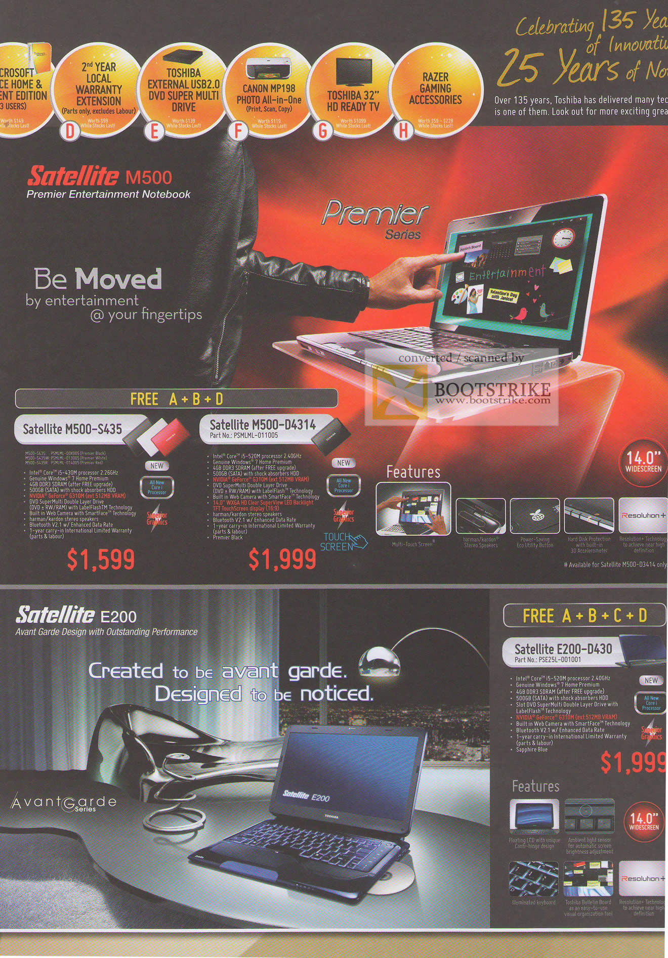 IT Show 2010 price list image brochure of Toshiba Notebooks Satellite M500 S435 D4314 E200 D430