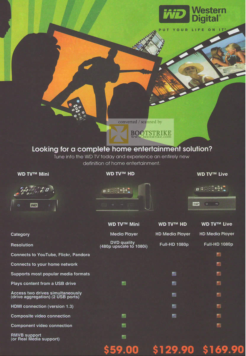 IT Show 2010 price list image brochure of WD Western Digital TV Mini HD Live Media Player