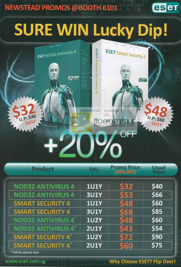 IT Show 2010 price list image brochure of ESet NOD32 Antivirus Smart Security 4