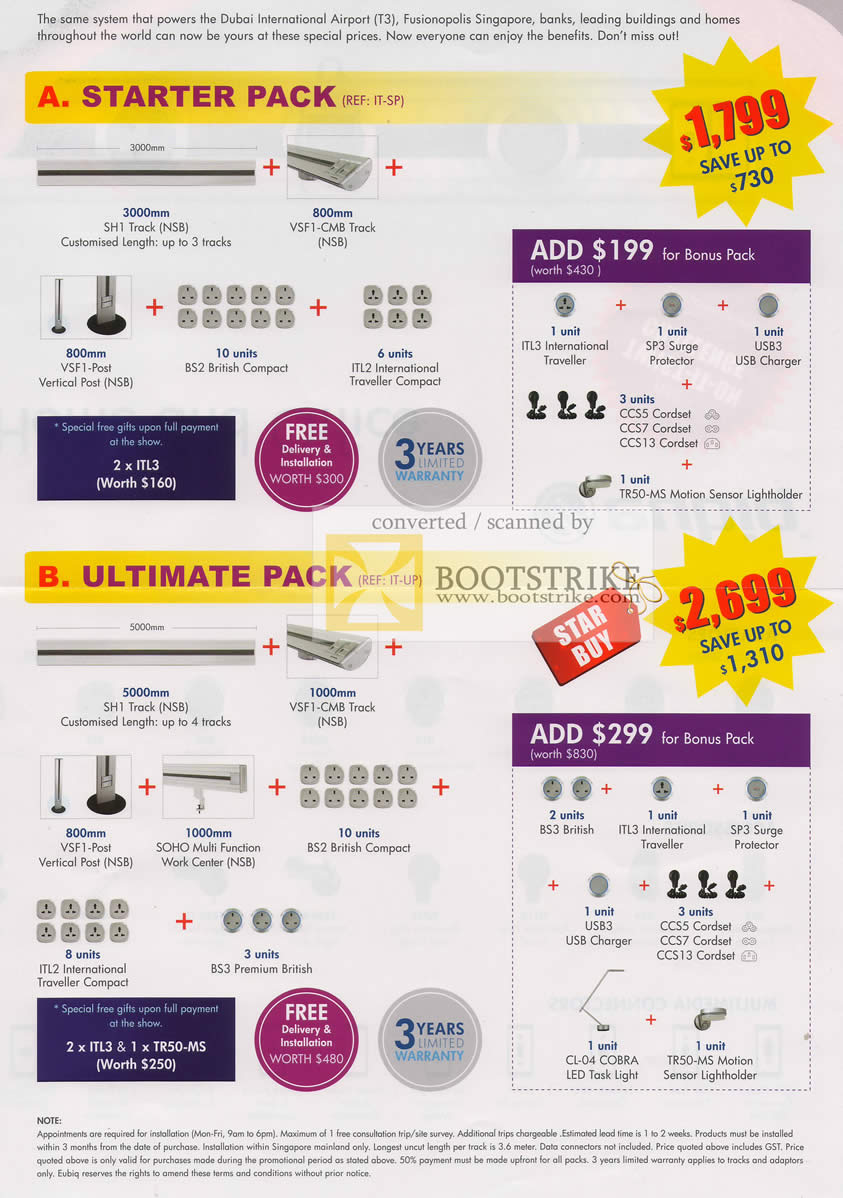 IT Show 2010 price list image brochure of Eubiq Starter Pack SH1 Track VSF1 CMB BS2 British Compact Ultimate SH1