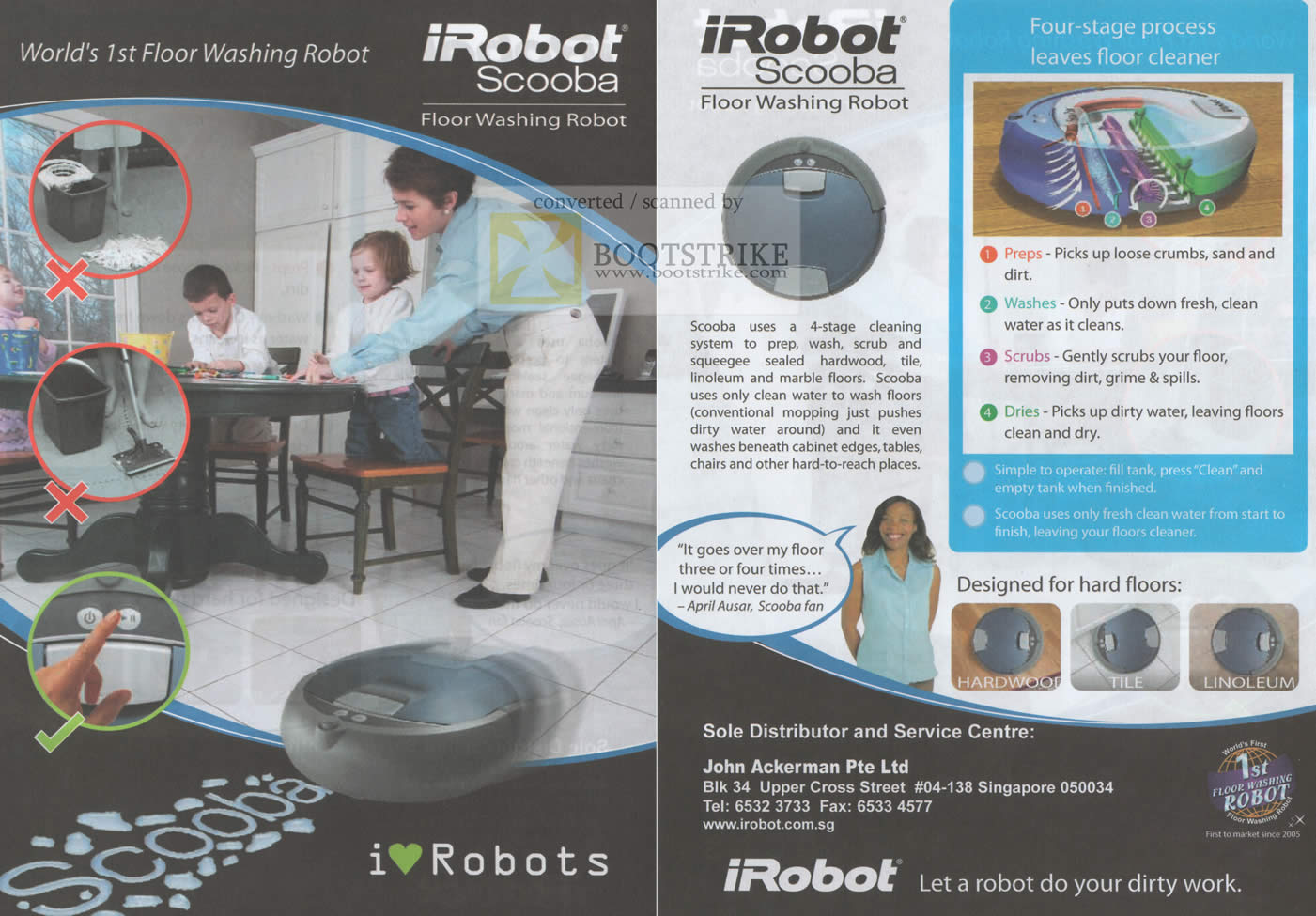 IT Show 2010 price list image brochure of IRobot Scooba Floor Washing Robot