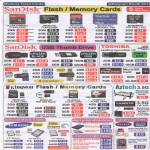 Memory Cards Flash Drives SanDisk Toshiba Imation PenDrive Kingston Aztech Samsung Seagate SSD