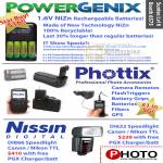 Red Dot Photo PowerGenix Batteries Phottix Camera Nissin Digital Di866 Speedlight Di622 Flash Triggers GPS
