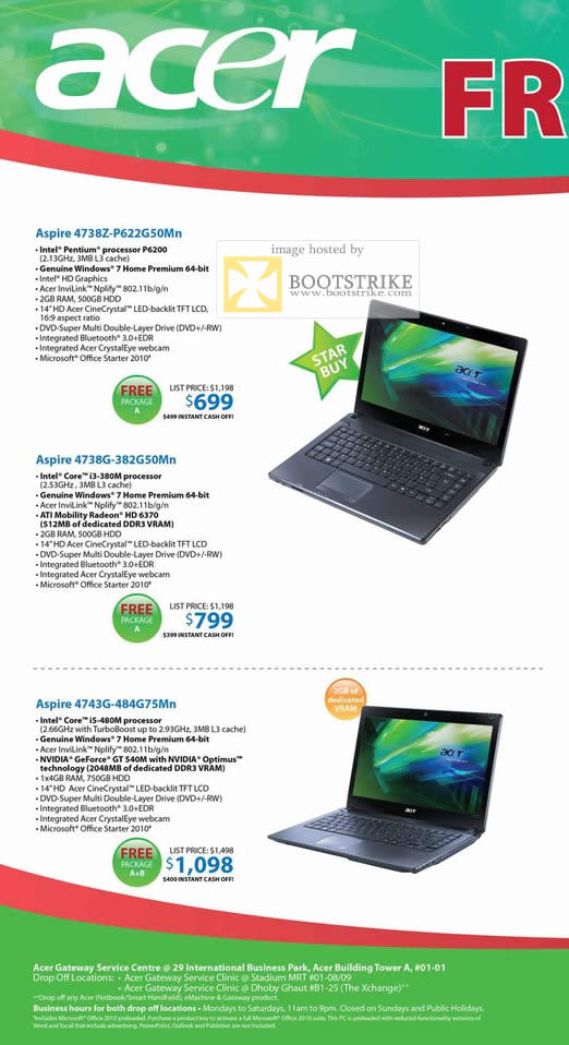 IT Show 2011 price list image brochure of Acer Notebooks Aspire 4738Z-P622G50Mn 4738G-382G50Mn 4743G-484G75Mn