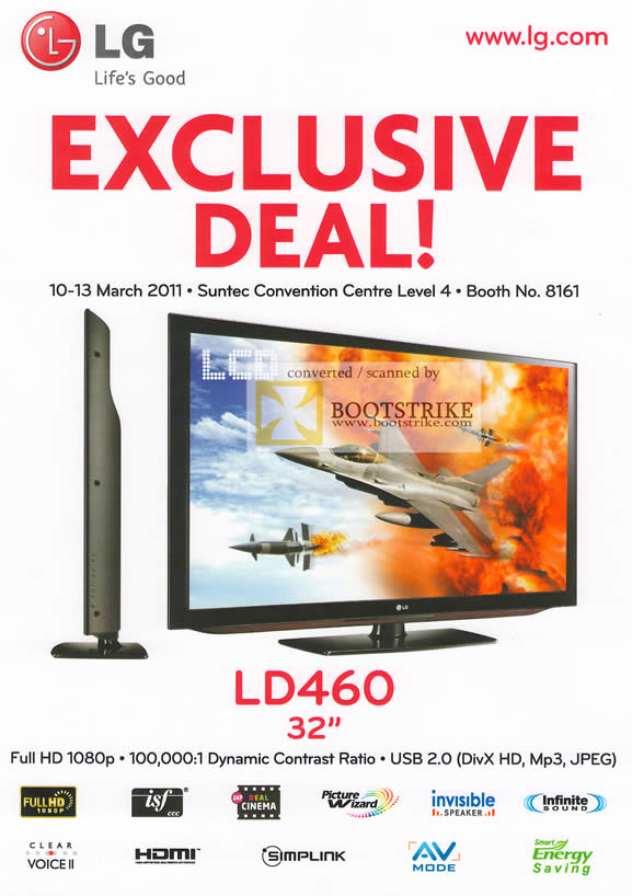 IT Show 2011 price list image brochure of Audio House LG TV LD460 Exclusive Deal