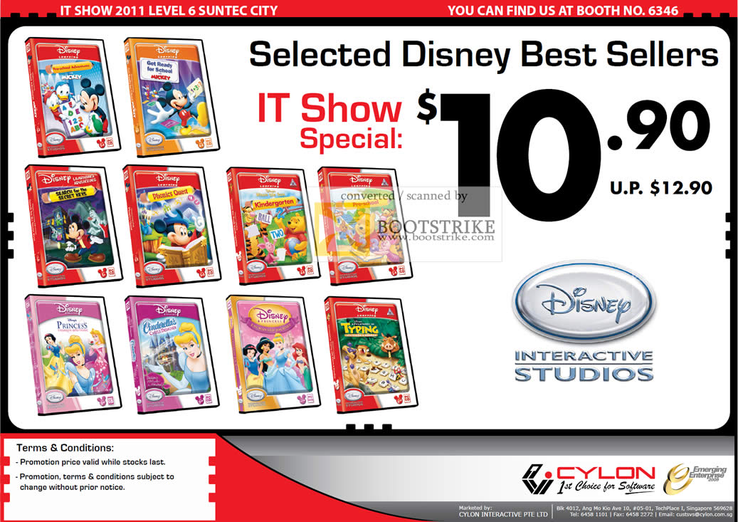IT Show 2011 price list image brochure of Cylon Interactive Kids Software Disney Princess Typing Cinderella