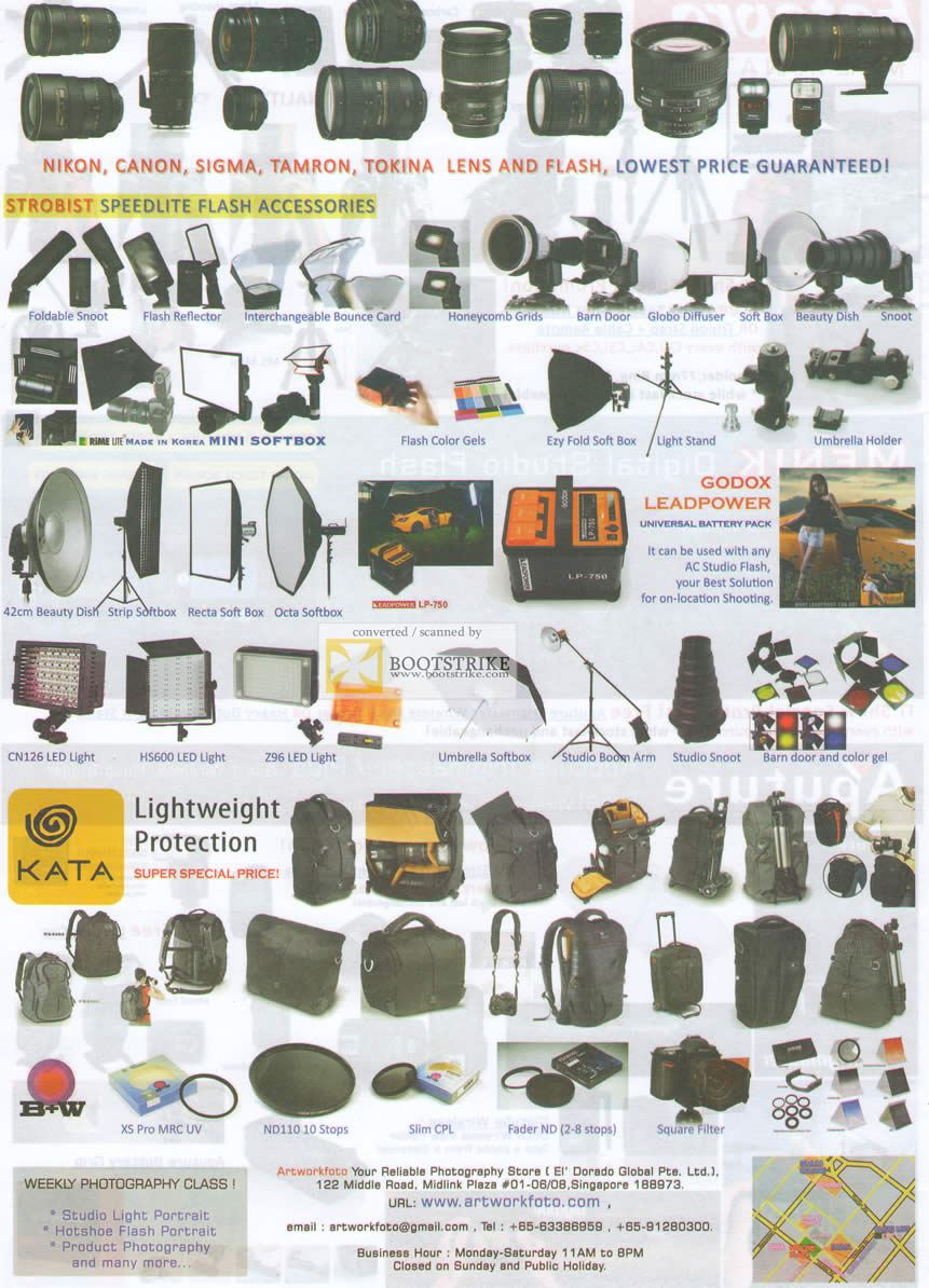 IT Show 2011 price list image brochure of EL Dorado Strobist Speedlist Flash Godox Leadpower Kata Bags Fader ND