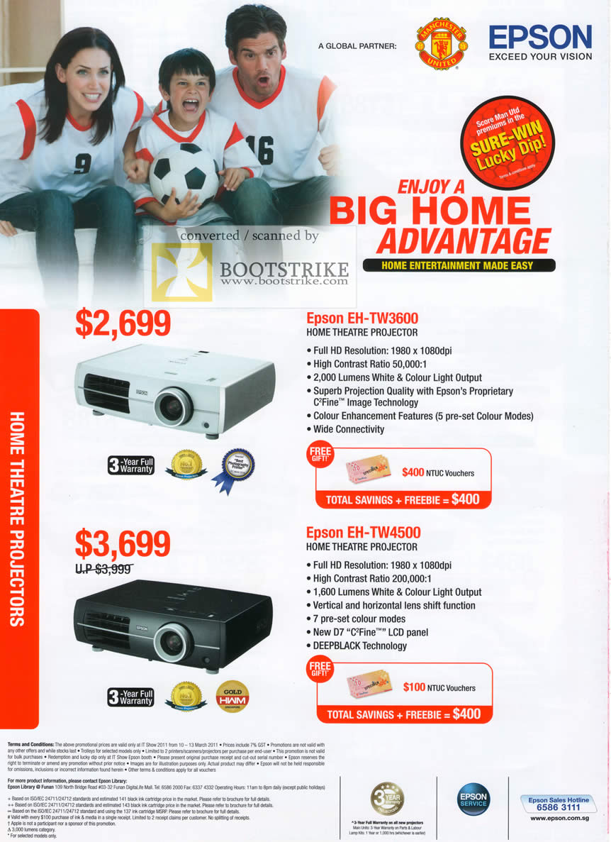 IT Show 2011 price list image brochure of Epson Projectors EH-TW3600 EH-TW4500