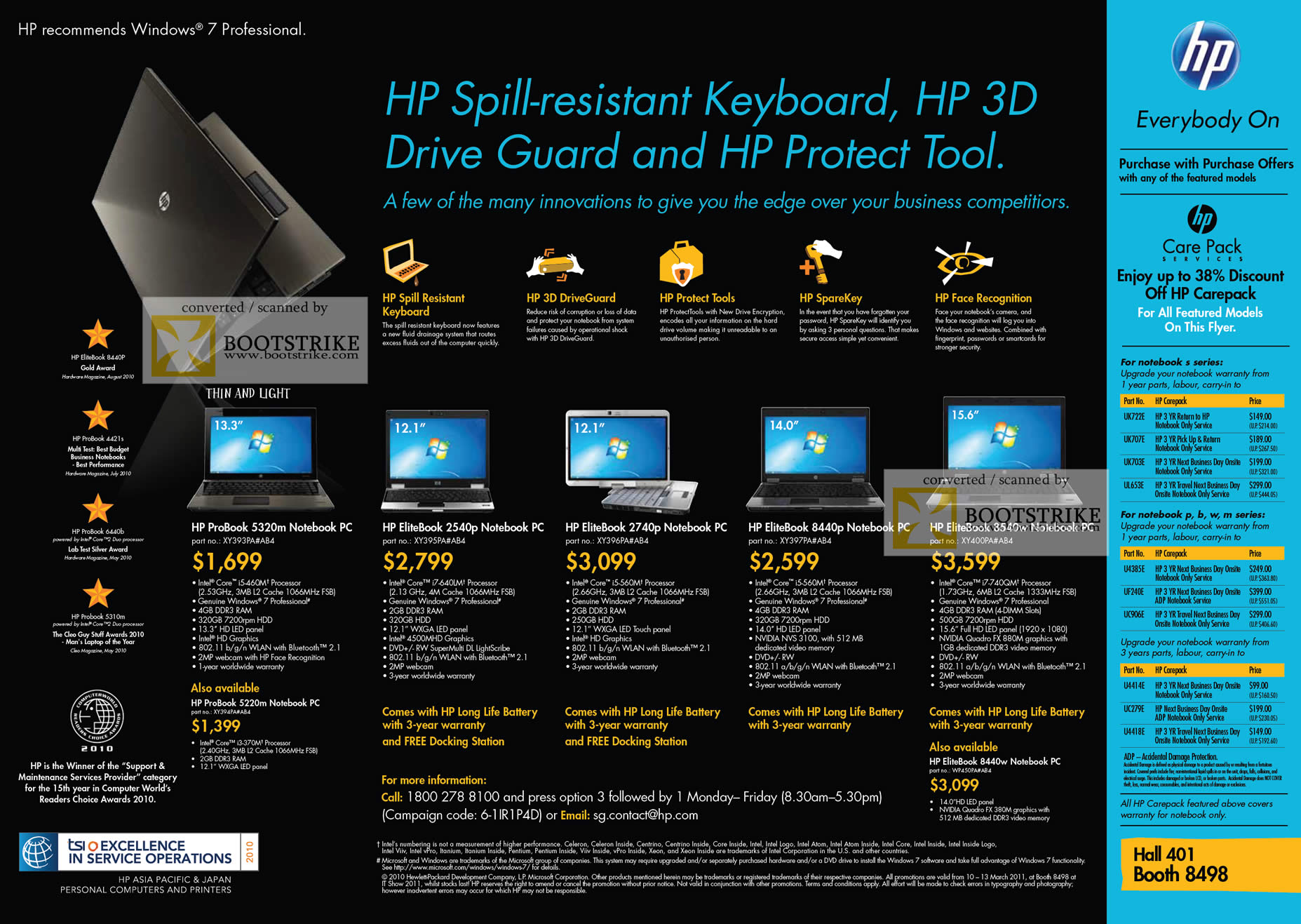 IT Show 2011 price list image brochure of HP Notebooks ProBook 5320m 5220m EliteBook 2540p 2740p 8440p 8540w