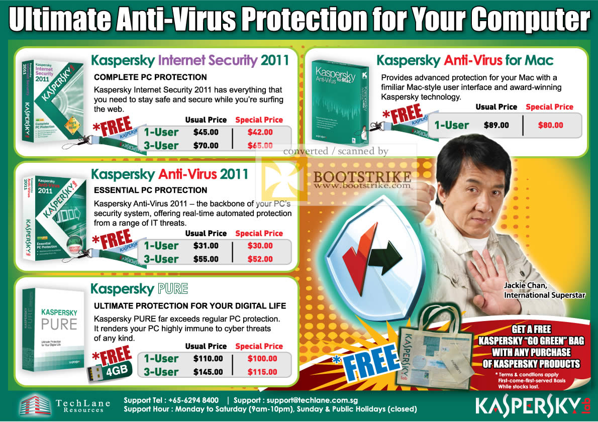 IT Show 2011 price list image brochure of Kaspersky Internet Security 2011 Anti-Virus 2011 PURE Mac