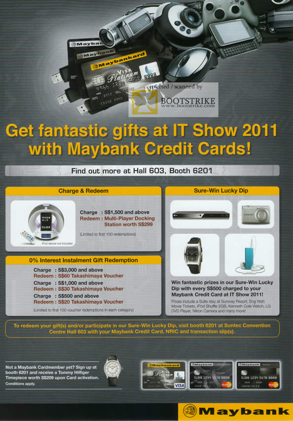 IT Show 2011 price list image brochure of Maybank Charge Redeem Multi-Player Docking Station Sure Win Lucky Dip