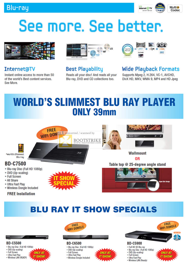 IT Show 2011 price list image brochure of Mega Discount Samsung Blu Ray BD-C7500 BD-C5500 BD-C6500 BD-C5900