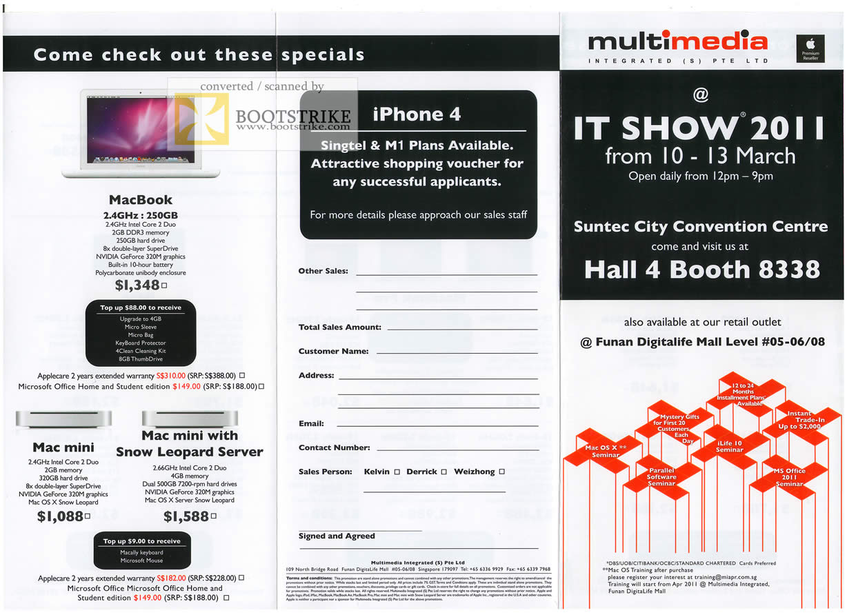 IT Show 2011 price list image brochure of Multimedia Apple Macbook Mac Mini Snow Leopard IPhone 4