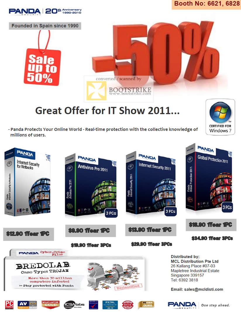IT Show 2011 price list image brochure of Panda Security Internet Antivirus Pro 2011 Global Protection Worldwide Computers Abscom
