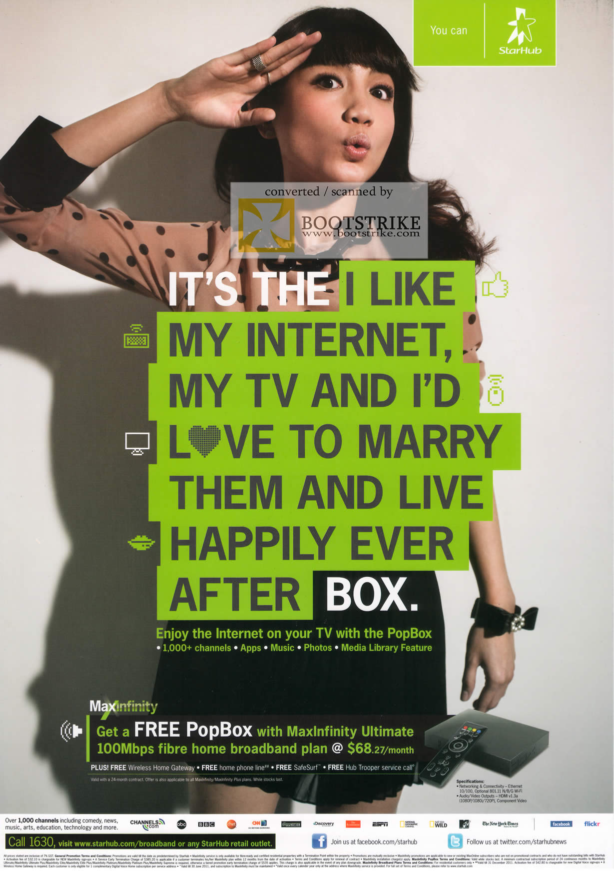 IT Show 2011 price list image brochure of Starhub PopBox MaxInfinity Ultimate 100Mbps Fibre