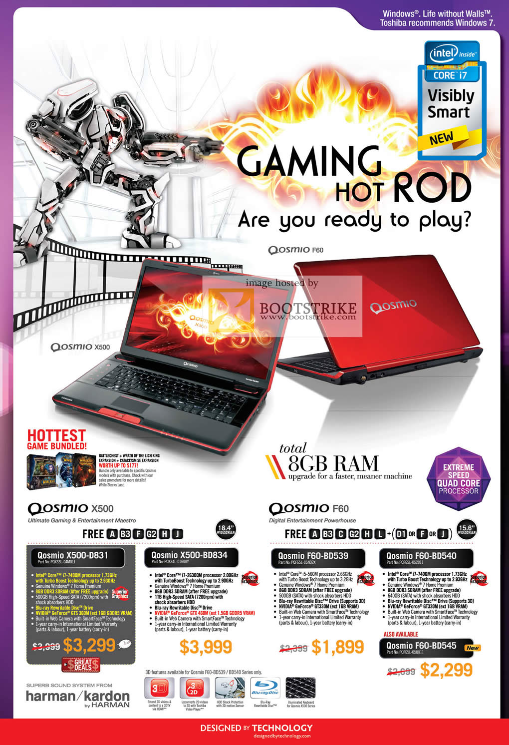 IT Show 2011 price list image brochure of Toshiba Notebooks Gaming Qosmio F500 D831 BD834 F60 BD539 BD540 BD545