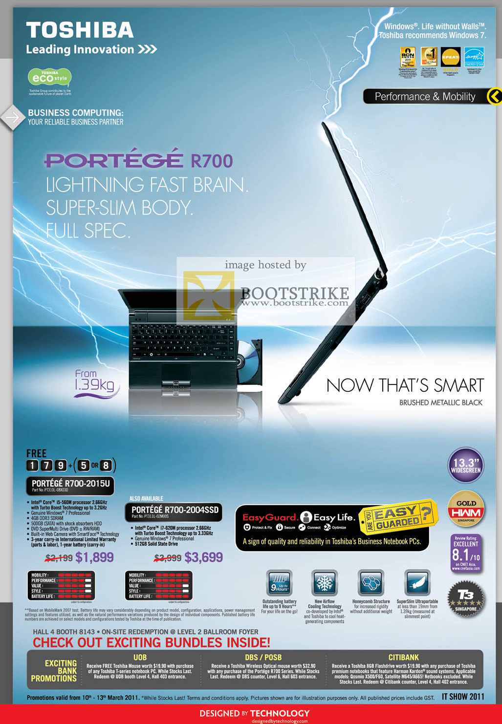 IT Show 2011 price list image brochure of Toshiba Notebooks Portege R700 2015U 2004SSD