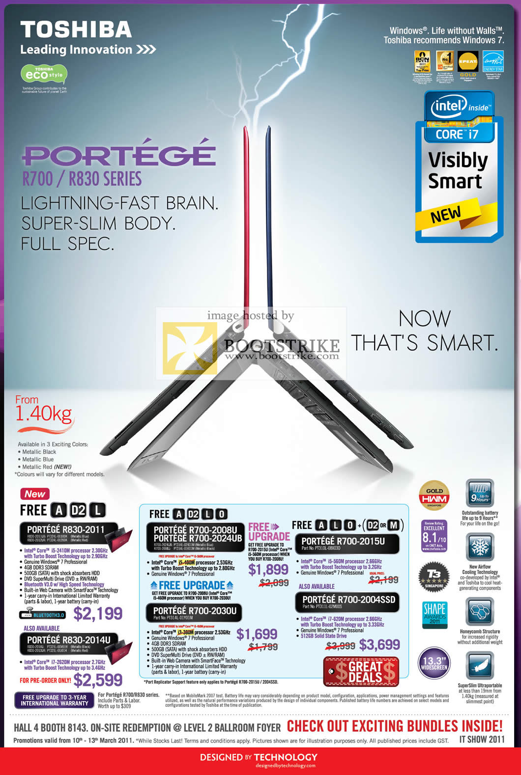 IT Show 2011 price list image brochure of Toshiba Notebooks Portege R830 2011 2014U R700 2008U 2024UB 2030U 2015U 2004SSD