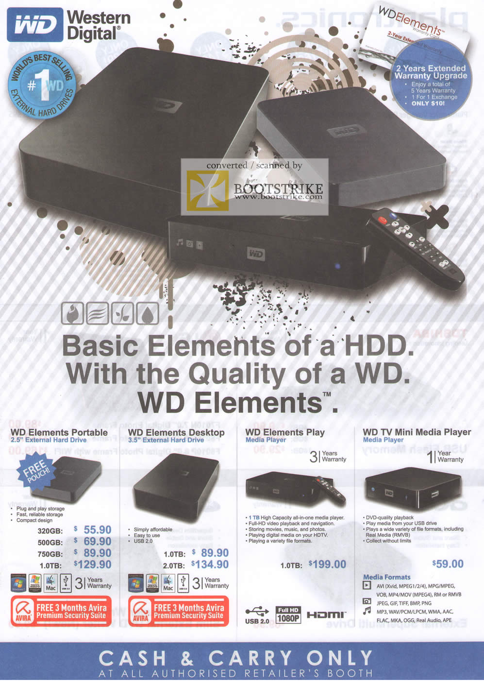 IT Show 2011 price list image brochure of Western Digital External Storage Elements Portable Desktop Play TV Mini Media Player