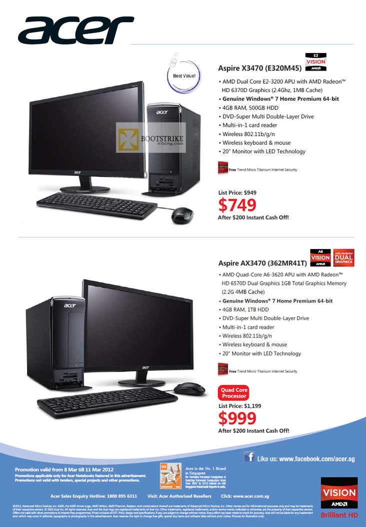 IT SHOW 2012 price list image brochure of Acer Aspire Desktop PC Aspire X3470 E320M45, AX3470 362MR41T