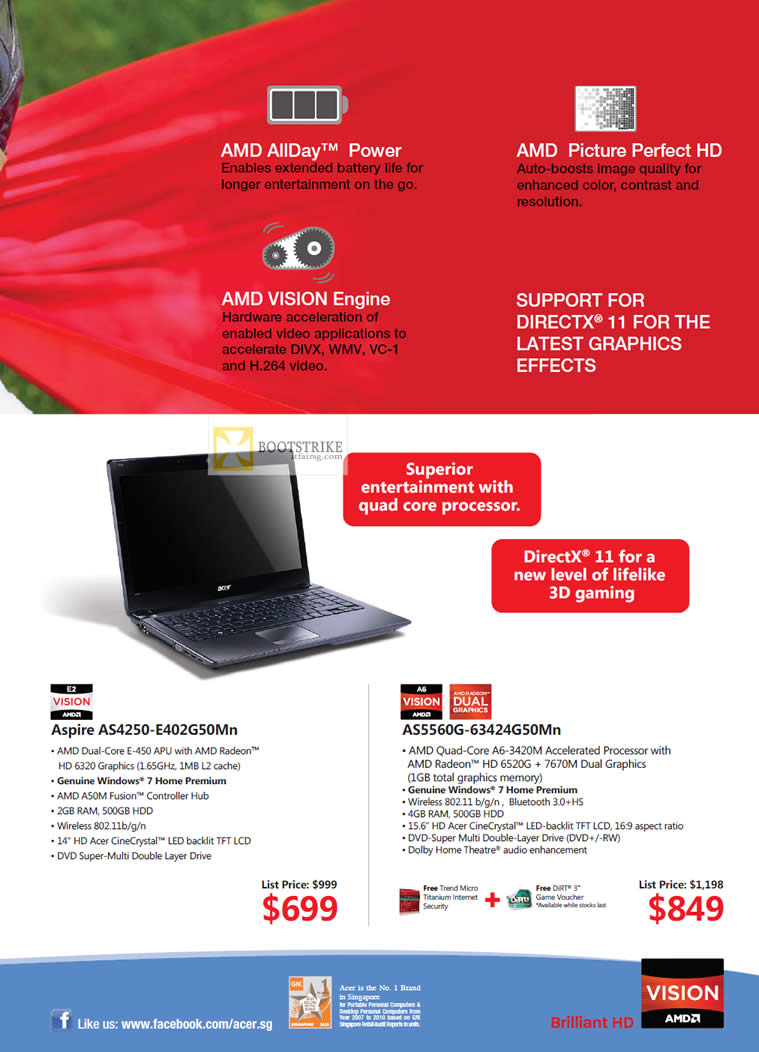 IT SHOW 2012 price list image brochure of Acer Notebooks AMD Aspire AS4250-E402G50Mn, AS5560G-63424G50Mn
