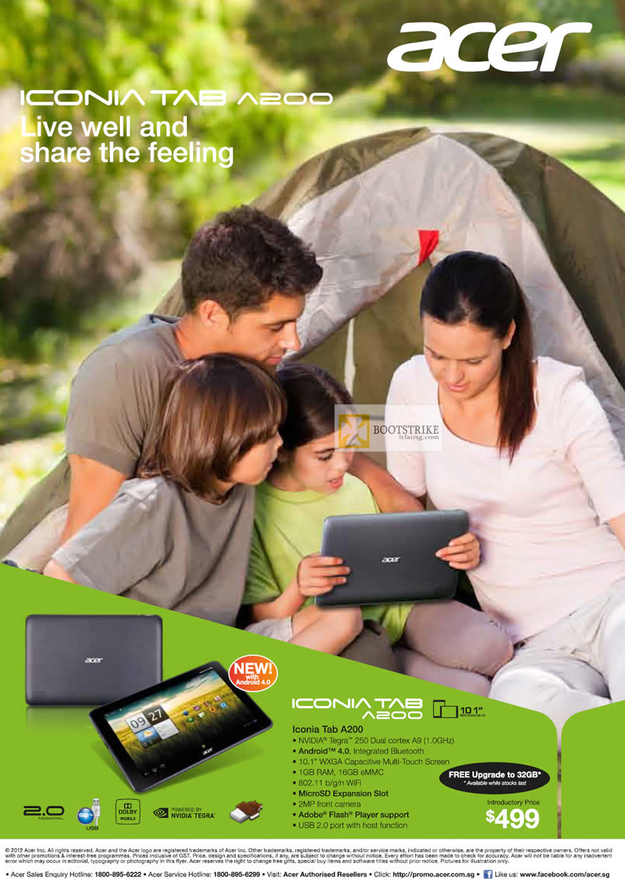 IT SHOW 2012 price list image brochure of Acer Tablet Iconia Tab A200, Android