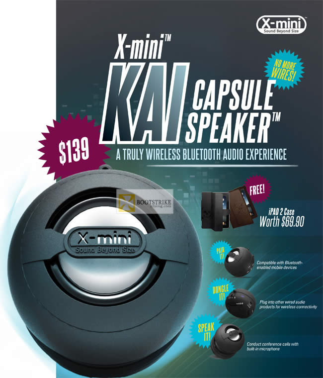 IT SHOW 2012 price list image brochure of Convergent X-Mini Kai Capsule Speaker Wireless