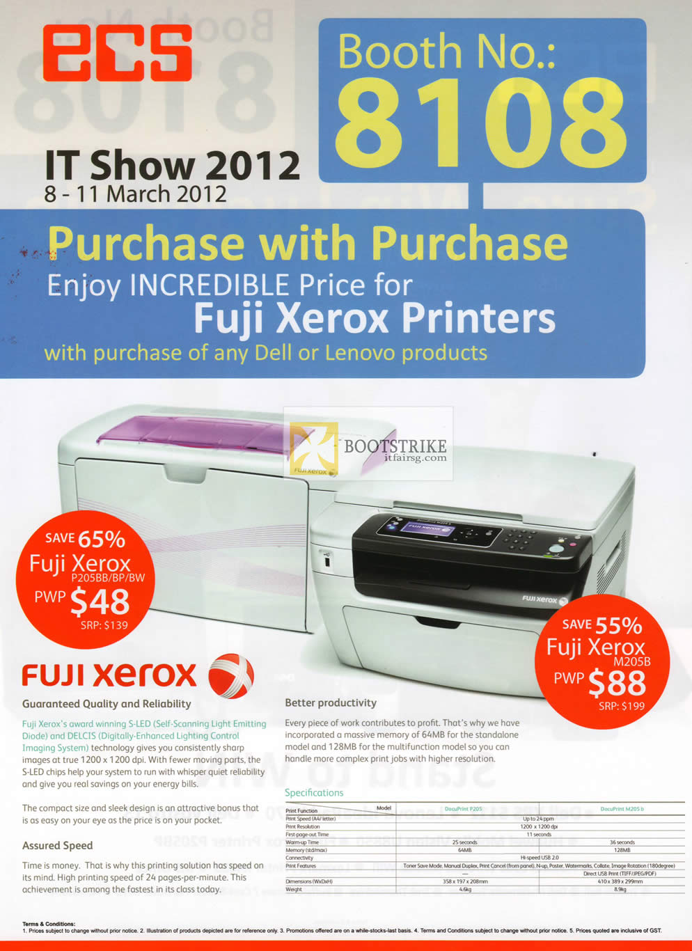 IT SHOW 2012 price list image brochure of Dell Lenovo Fuji Xerox Printers Purchase With Purchase