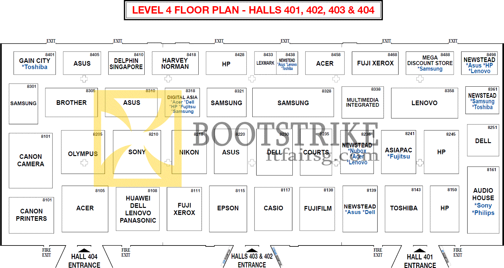IT SHOW 2012 price list image brochure of Floor Plan Map Suntec Level 4