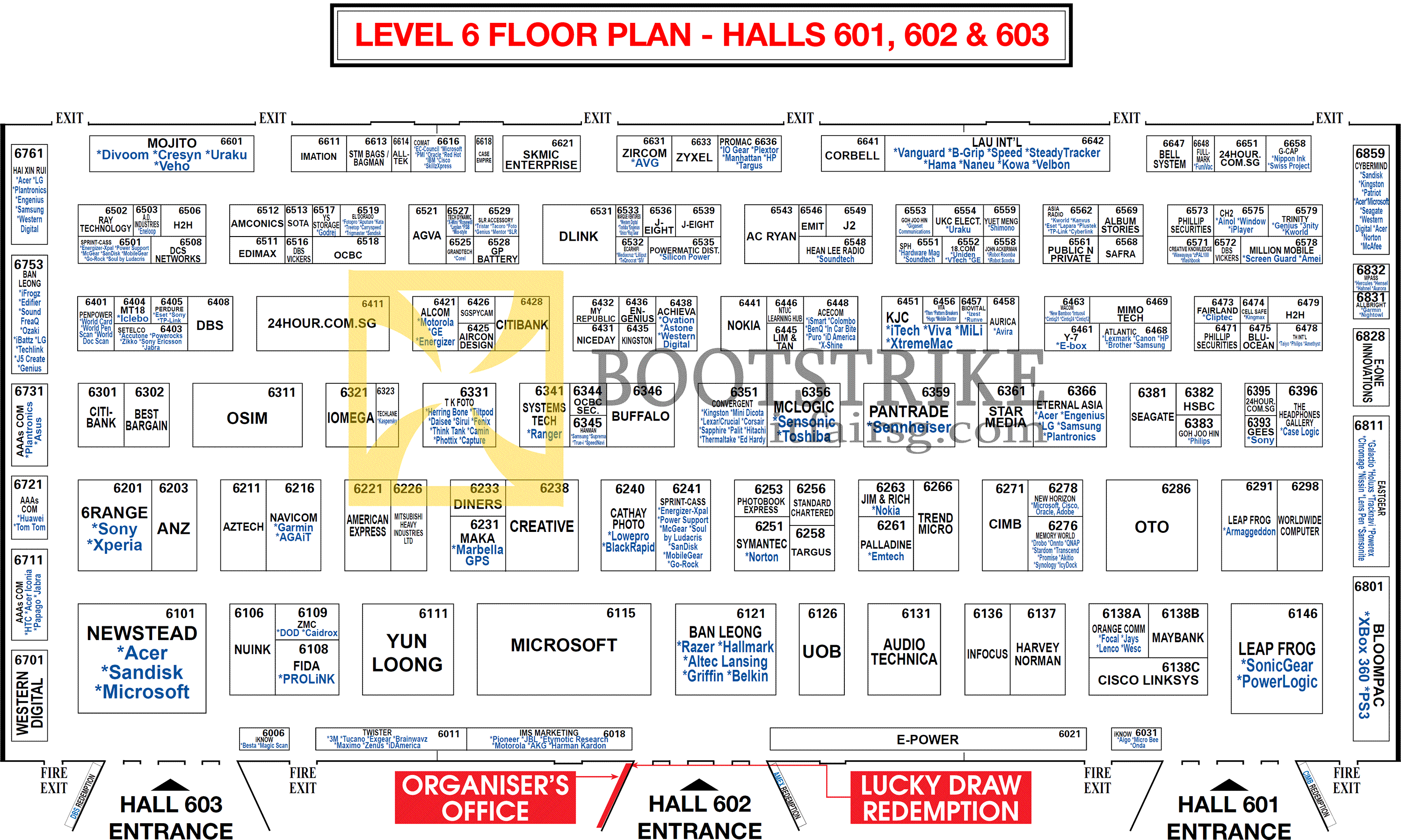 IT SHOW 2012 price list image brochure of Floor Plan Map Suntec Level 6