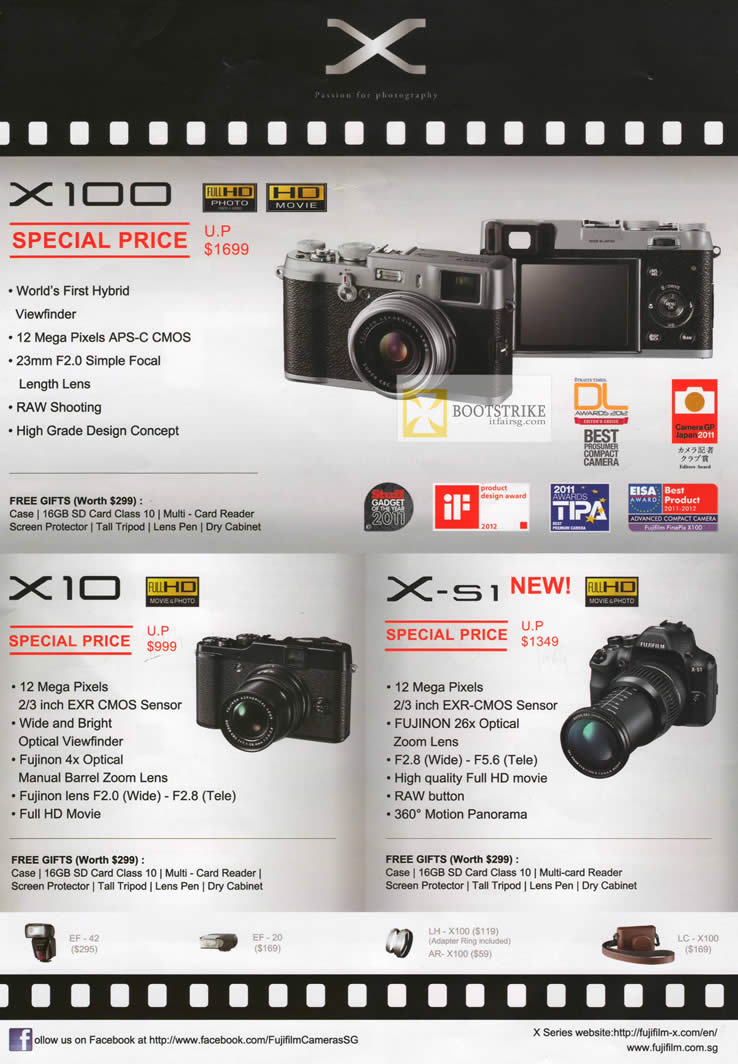 IT SHOW 2012 price list image brochure of Fujifilm Digital Cameras Finepix DSLR, X100, X10, X-S1