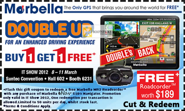 IT SHOW 2012 price list image brochure of Maka Marbella Coupon GPS INav 510tx Navigator Free MR2 Roadcorder