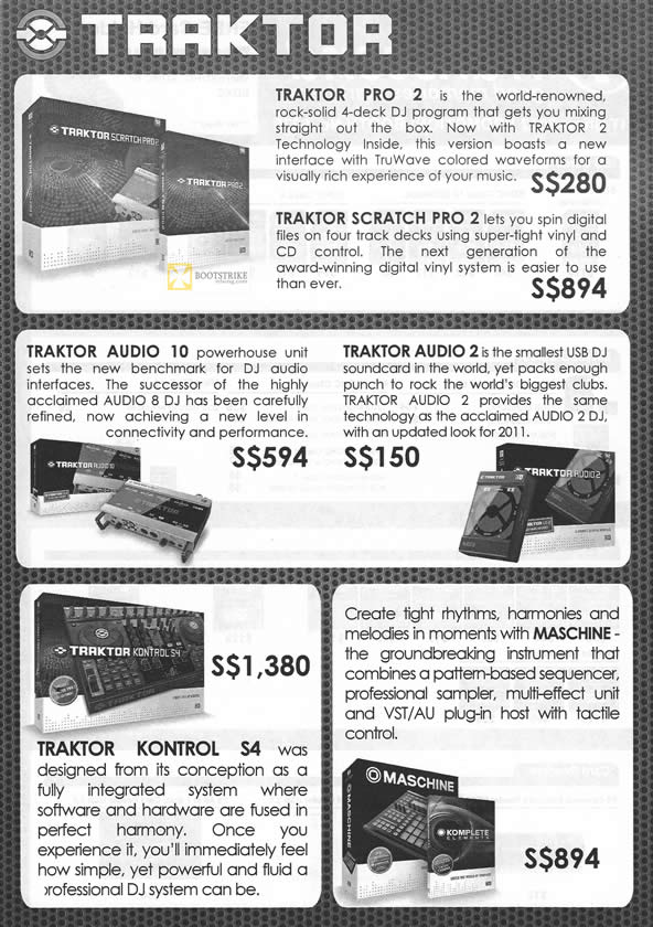 IT SHOW 2012 price list image brochure of Memory World Traktor Pro 2 DJ Program, Scratch Pro 2, Audio 10, Audio 2, Kontrol S4Maschine