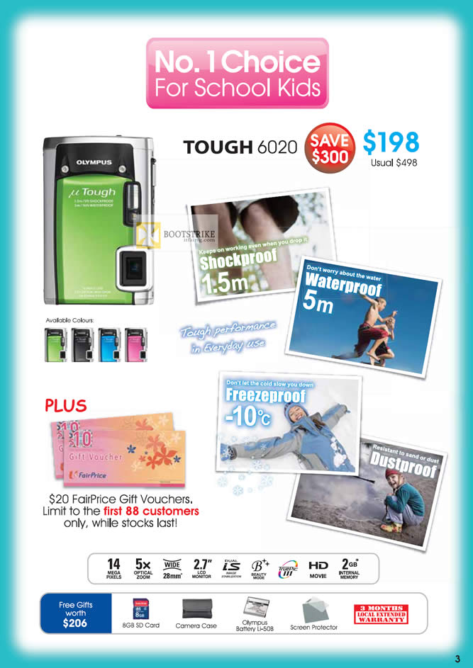 IT SHOW 2012 price list image brochure of Olympus Digital Camera TOUGH 6020