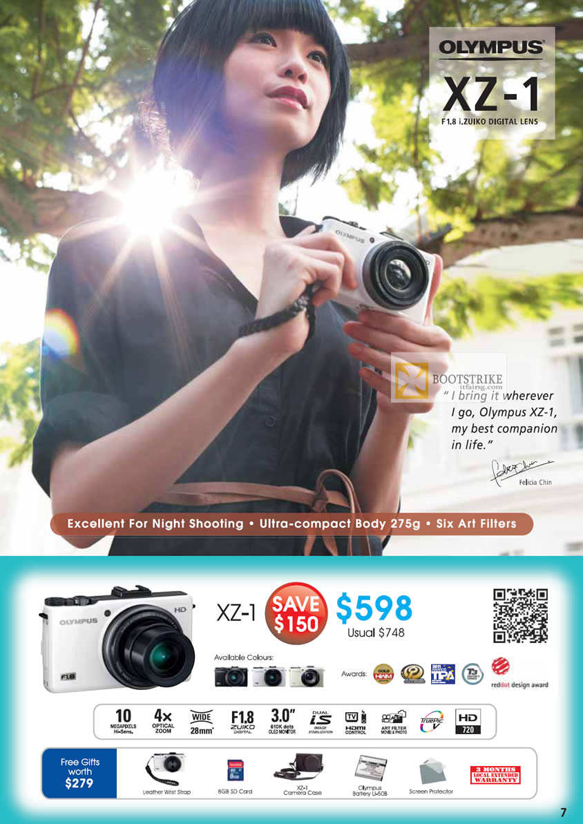 IT SHOW 2012 price list image brochure of Olympus Digital Camera XZ-1