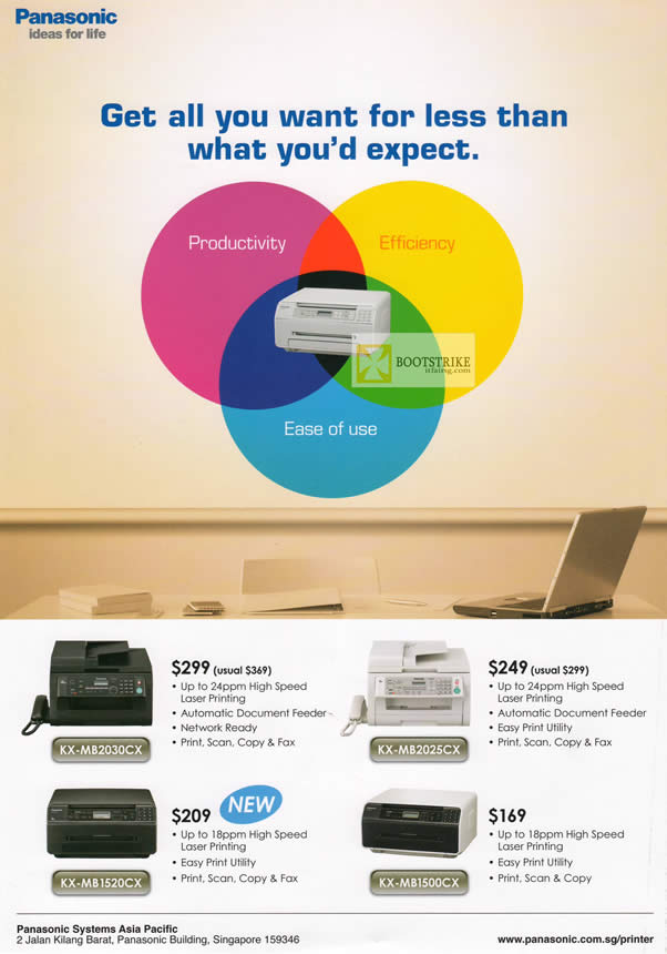 IT SHOW 2012 price list image brochure of Panasonic Printers KX-MB2030CX, KX-MB2025CX, KX-MB1520CX, KX-MB1500CX
