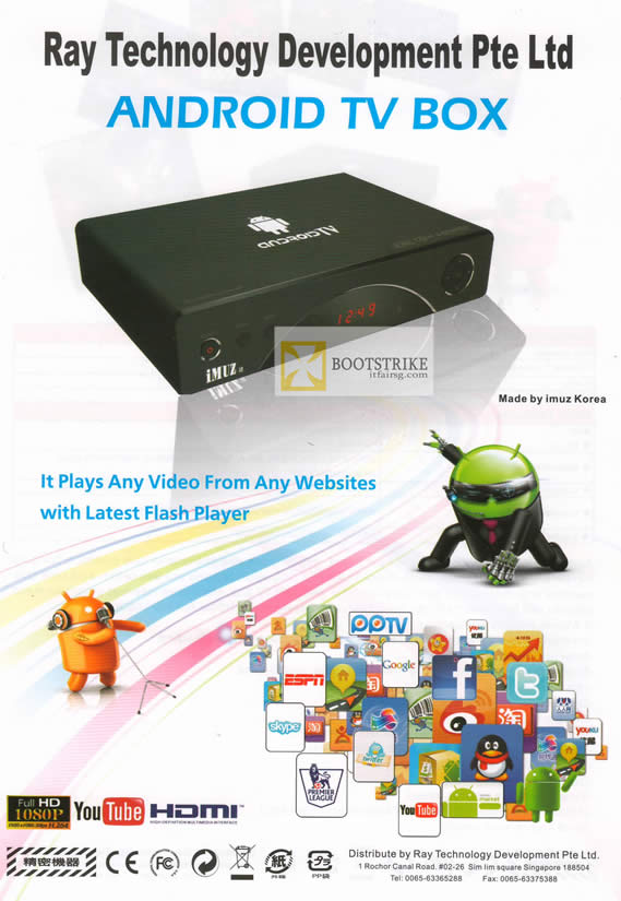 IT SHOW 2012 price list image brochure of Ray Tech Android Ray TV Box Media Player