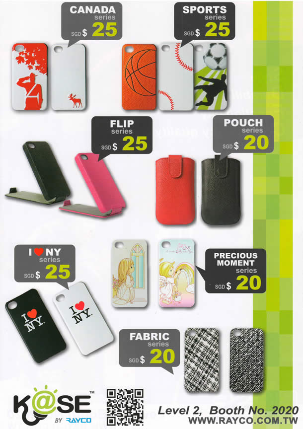 IT SHOW 2012 price list image brochure of Rayco Kose IPhone Case Canada, Sports, Pouch, Fabric