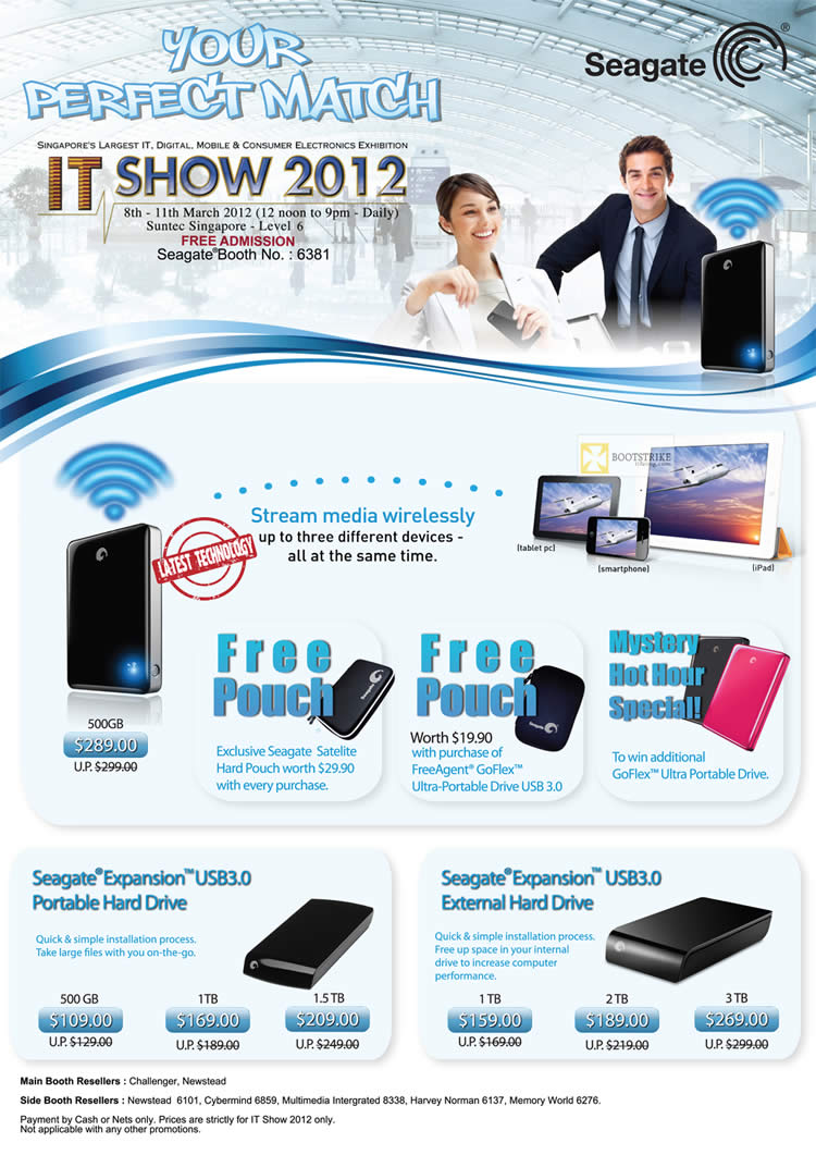 IT SHOW 2012 price list image brochure of Seagate External Storage, Expansion USB3