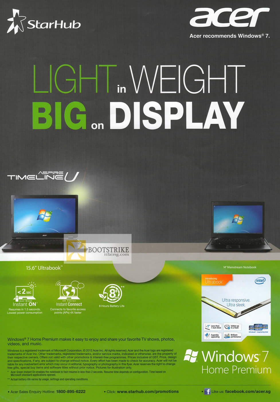 IT SHOW 2012 price list image brochure of Starhub Acer Timeline U Ultrabook Notebook Features