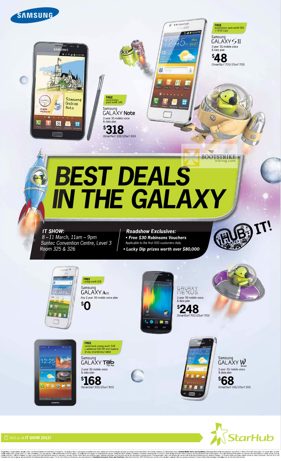 IT SHOW 2012 price list image brochure of Starhub Samsung Galaxy Note, Galaxy S II, Galaxy Ace, Galaxy Nexus, Galaxy Tab 7.0 Plus, Galaxy W