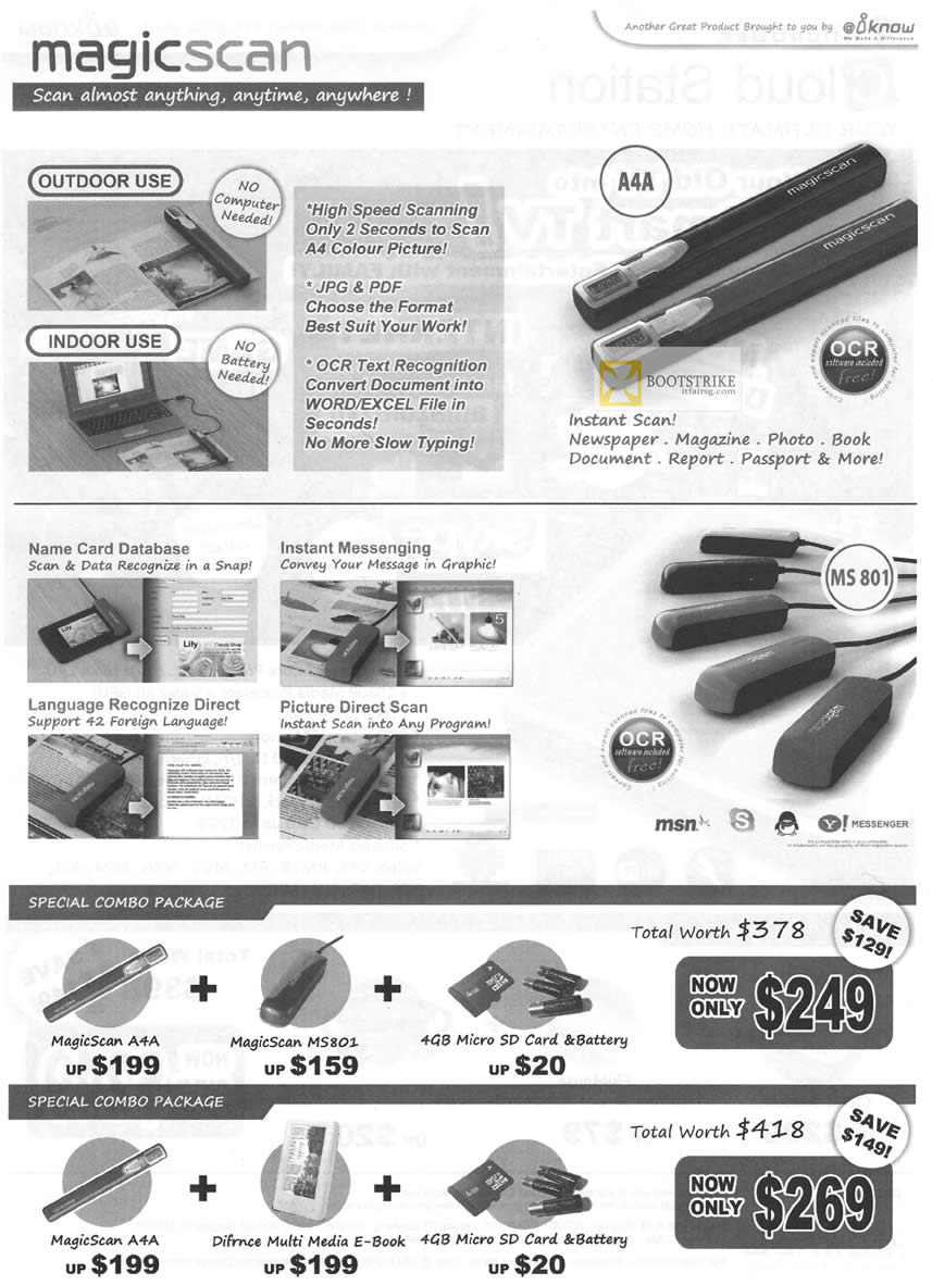 IT SHOW 2012 price list image brochure of IKnow Magicscan Portable Scanner, A4A, MS801