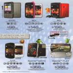 6range Sony Smartphones Mobile G700, Mix Walkman, W8, Live With Walkman, Xperia Active, Xperia Play