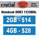 Crucial Notebook DDR3 1333Mhz Memory RAM