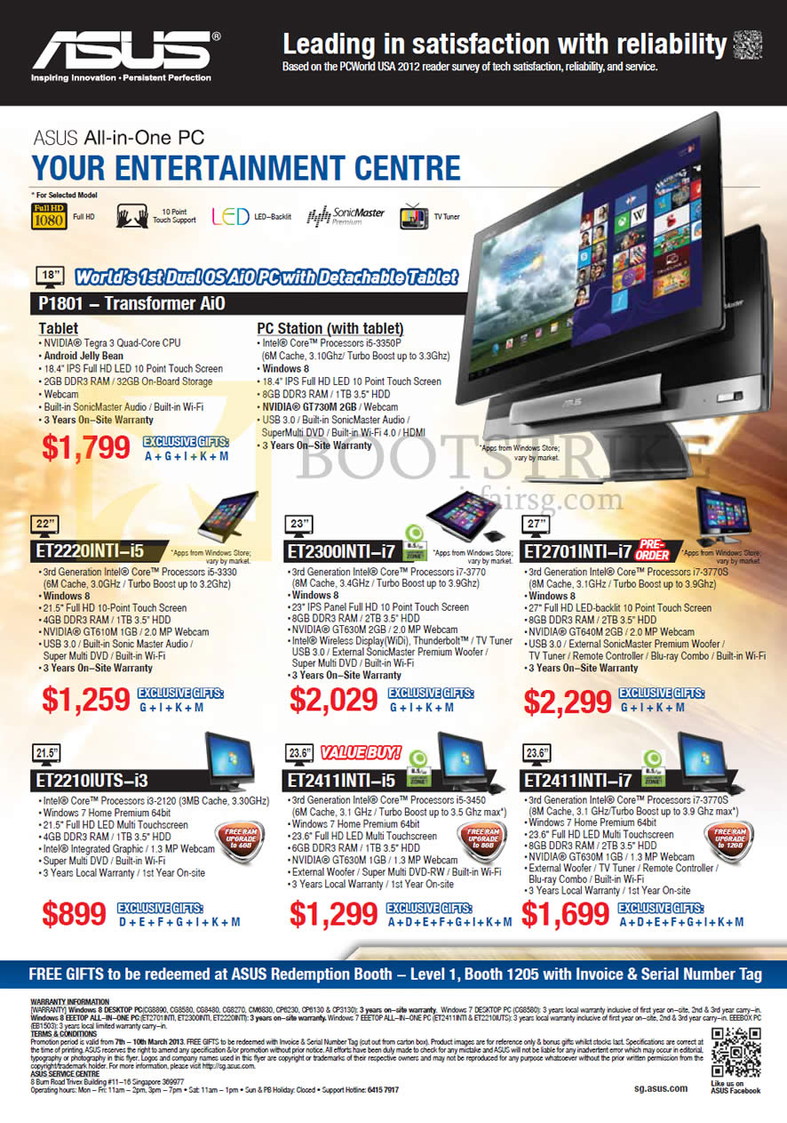 IT SHOW 2013 price list image brochure of ASUS AIO Desktop PC P1801 Transformer AIO Tablet, PC Station, ET2220INTI-i5, ET2300INTI-i7, ET2701INTI-i7, ET221OIUTS-i3, ET2411INTI-i5 I7