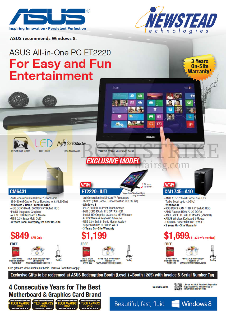IT SHOW 2013 price list image brochure of ASUS Desktop PC CM6431, AIO ET2220-IUTI, CM175-A10