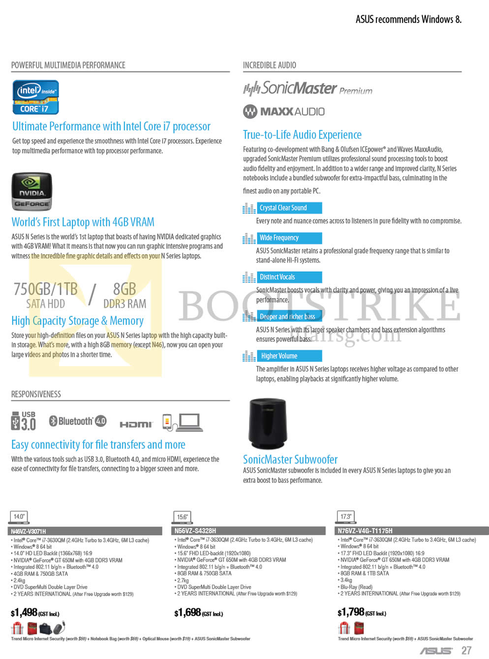 IT SHOW 2013 price list image brochure of ASUS Notebooks N Series N46VZ-V3071H, N56VZ-S4328H, N76VZ-V4G-T1175H