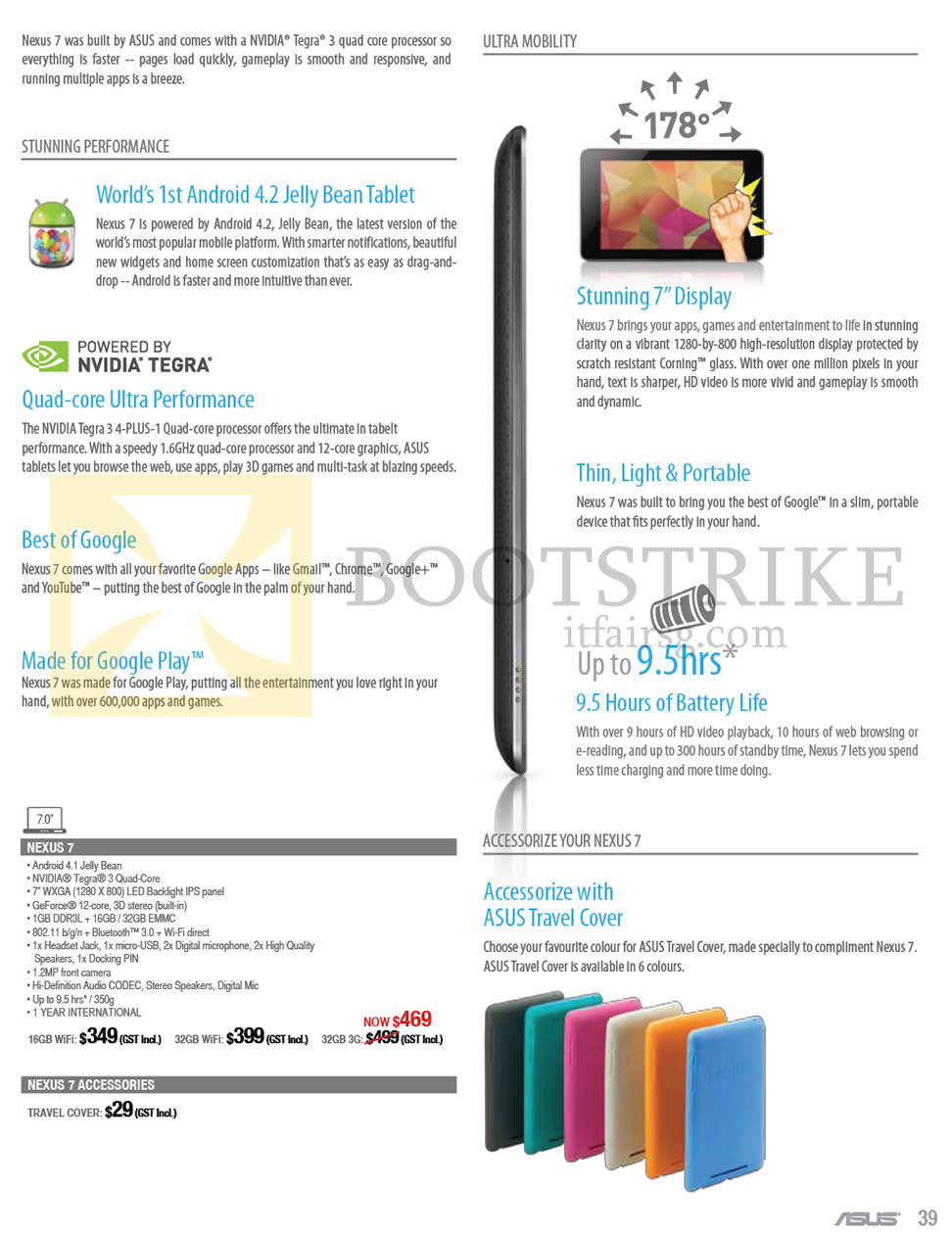 IT SHOW 2013 price list image brochure of ASUS Notebooks Nexus 7 Features, Accessories